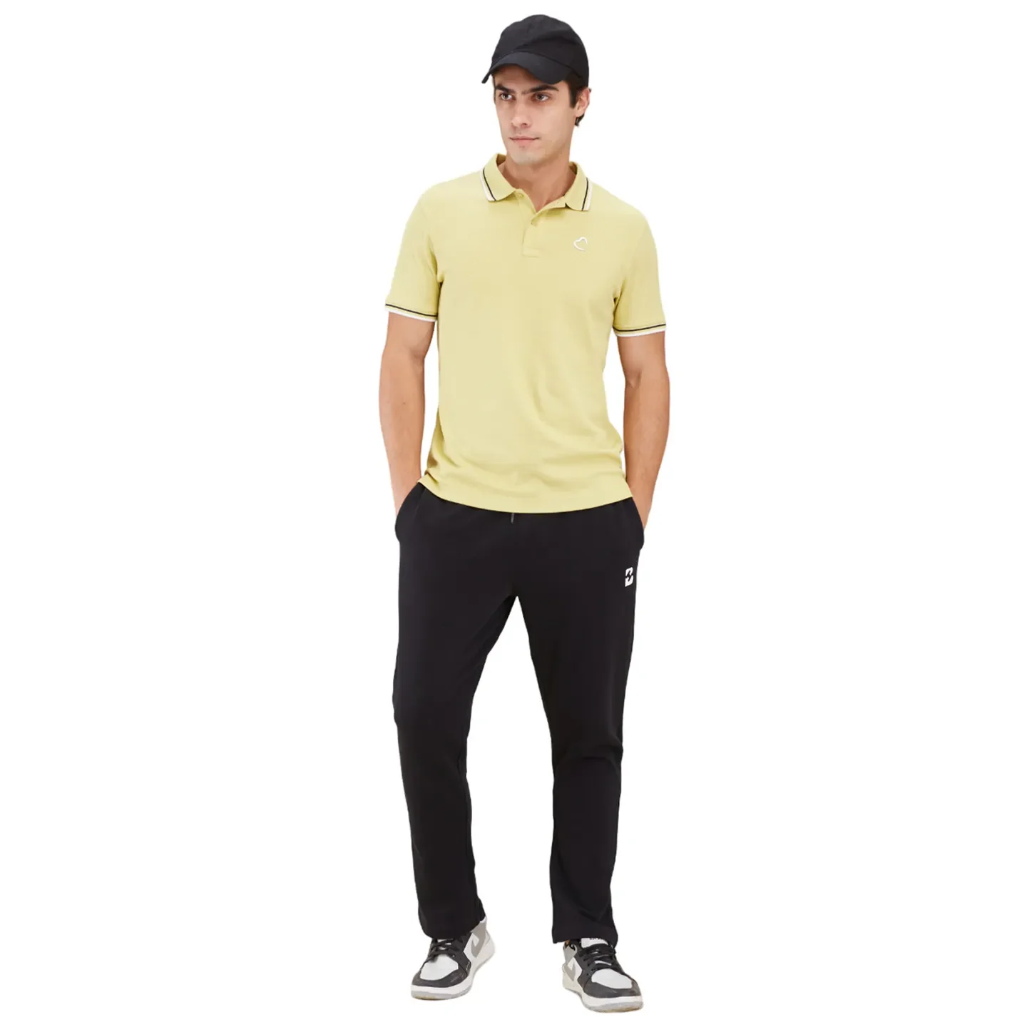 Black Regular Fit Track Pants For Men By Being Human Clothing - Image 6