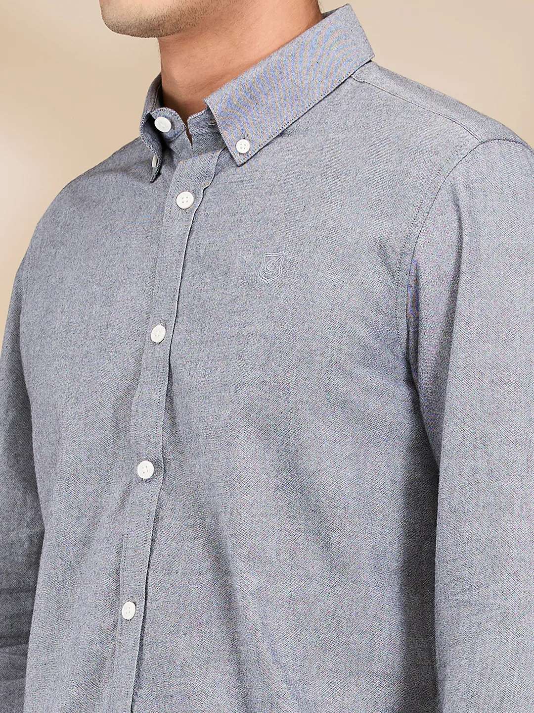 Black Moderno Fit Regular Collar Long Sleeves Men's Shirt by Being Human Clothing - Image 5