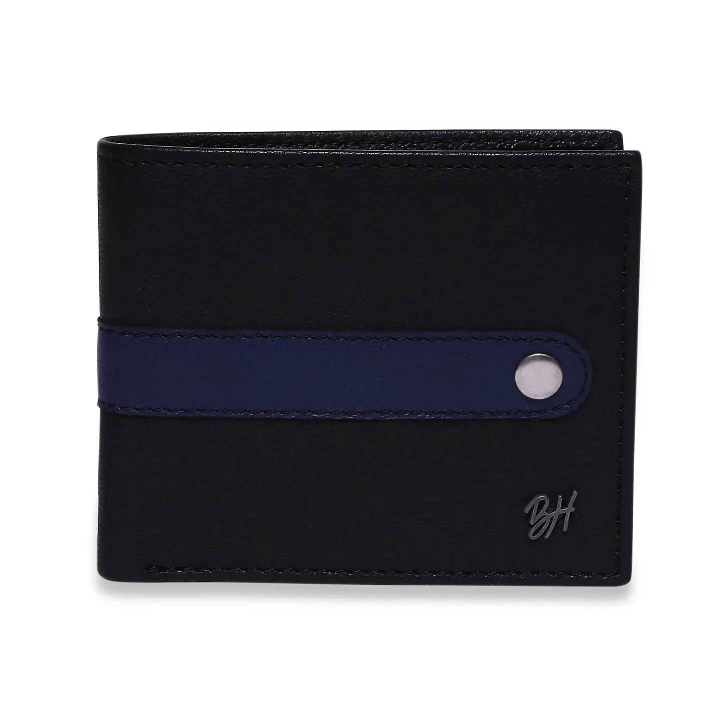 Black Leather Men's Wallet by Being Human Clothing