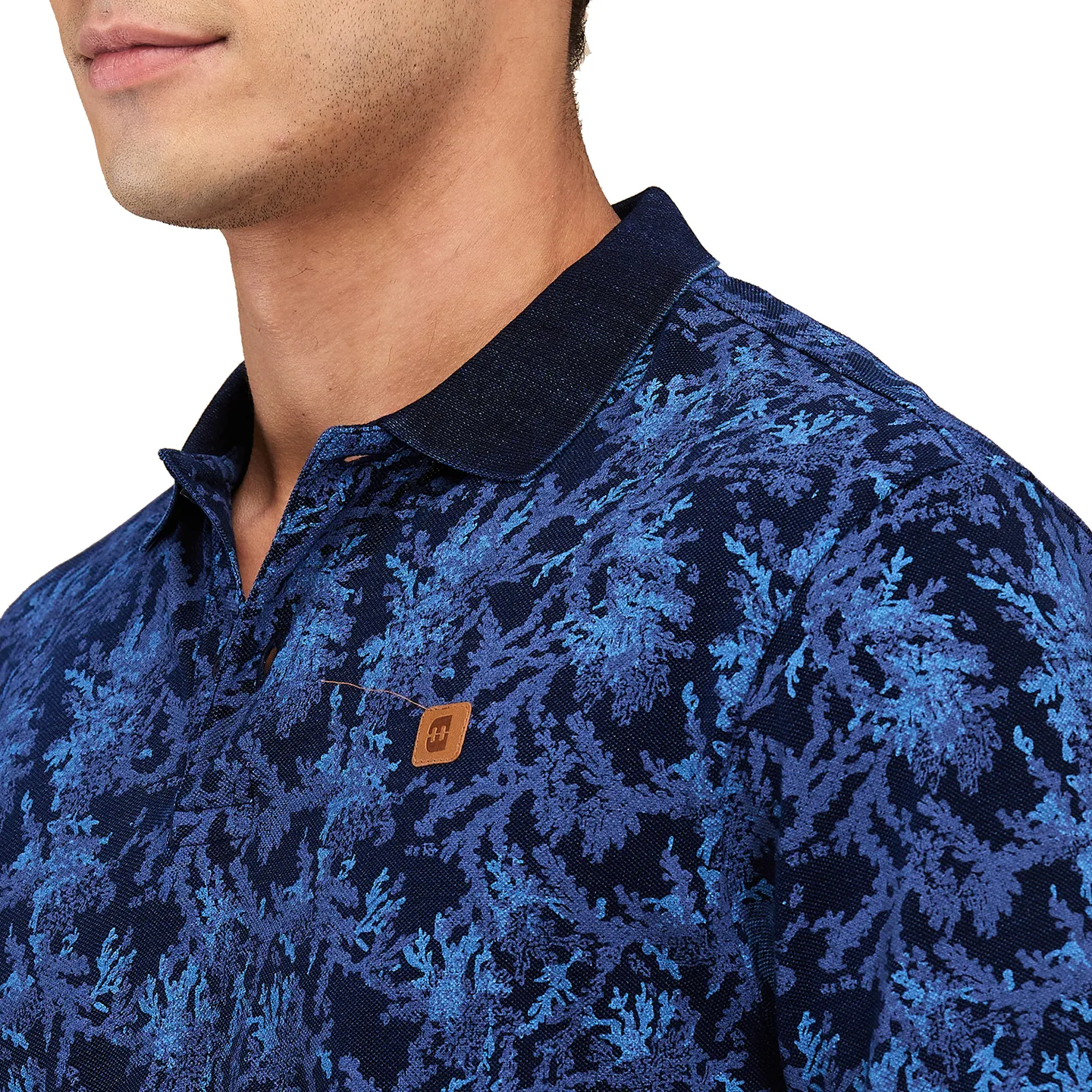 Indigo Regular Fit Men's Polo T-shirt by Being Human Clothing - Image 5