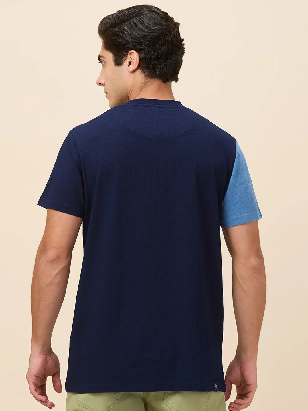 Indigo Easy Fit Round Neck Men's T-Shirt by Being Human Clothing - Image 3