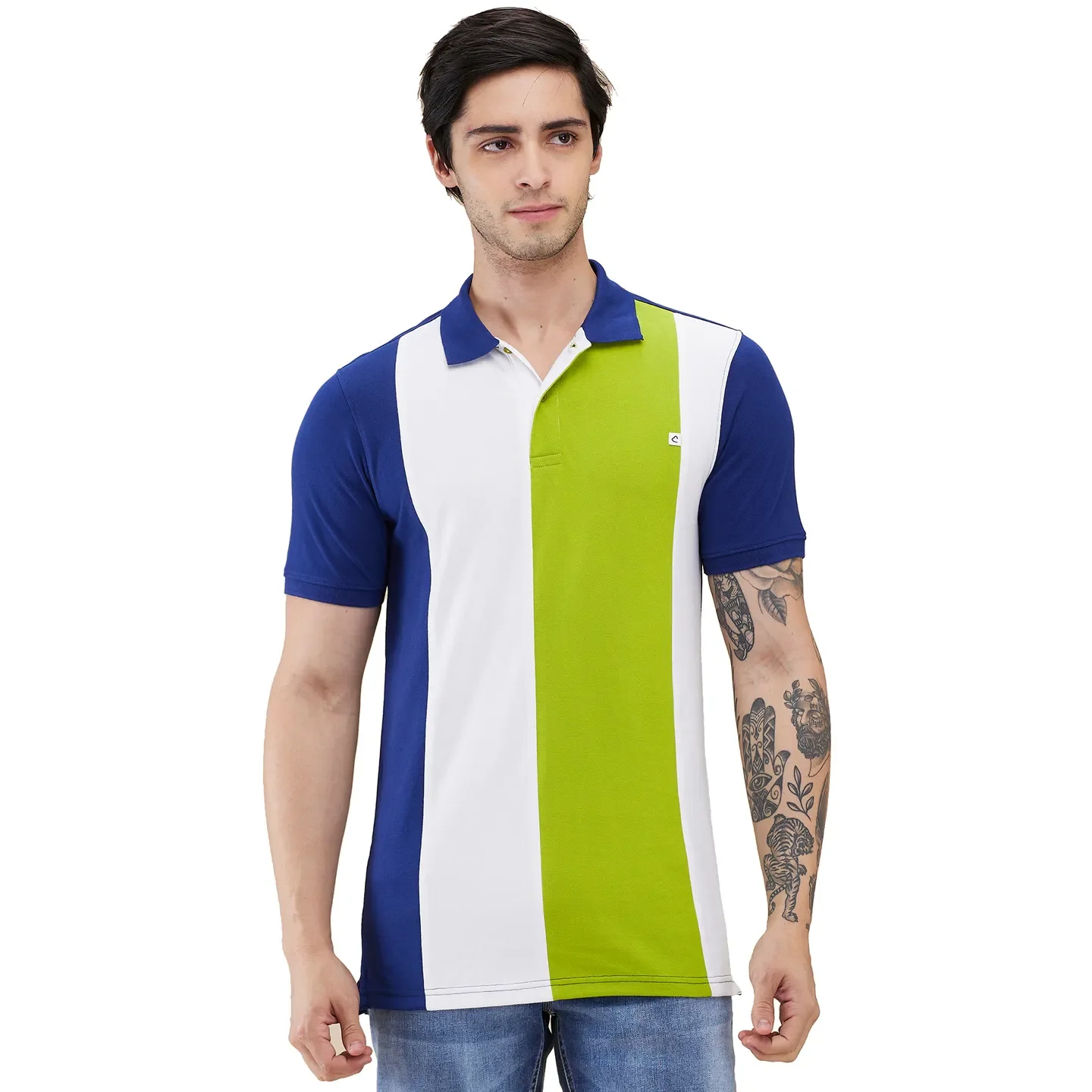 Navy Regular Fit Men's Polo T-shirt by Being Human Clothing