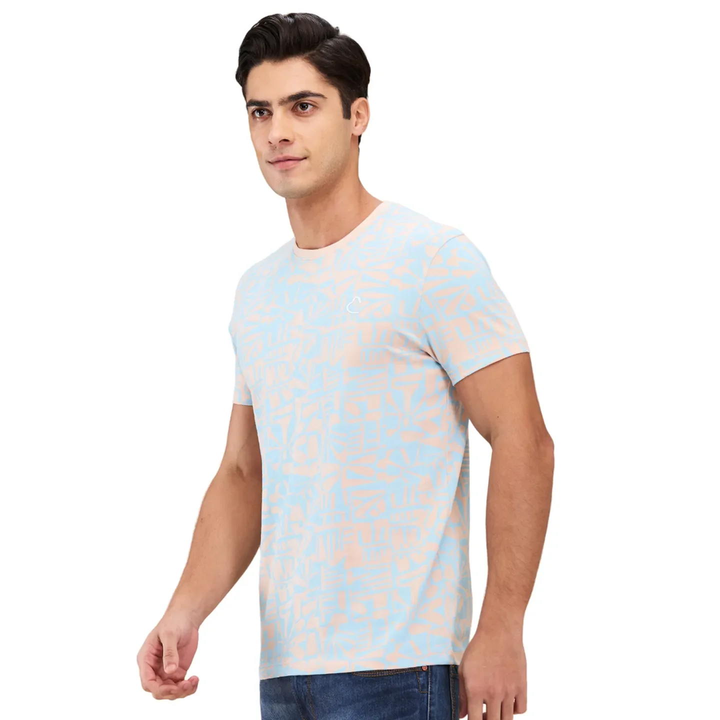 Spanish Villa Slim Fit Round Neck Men's T-Shirt by Being Human Clothing - Image 4