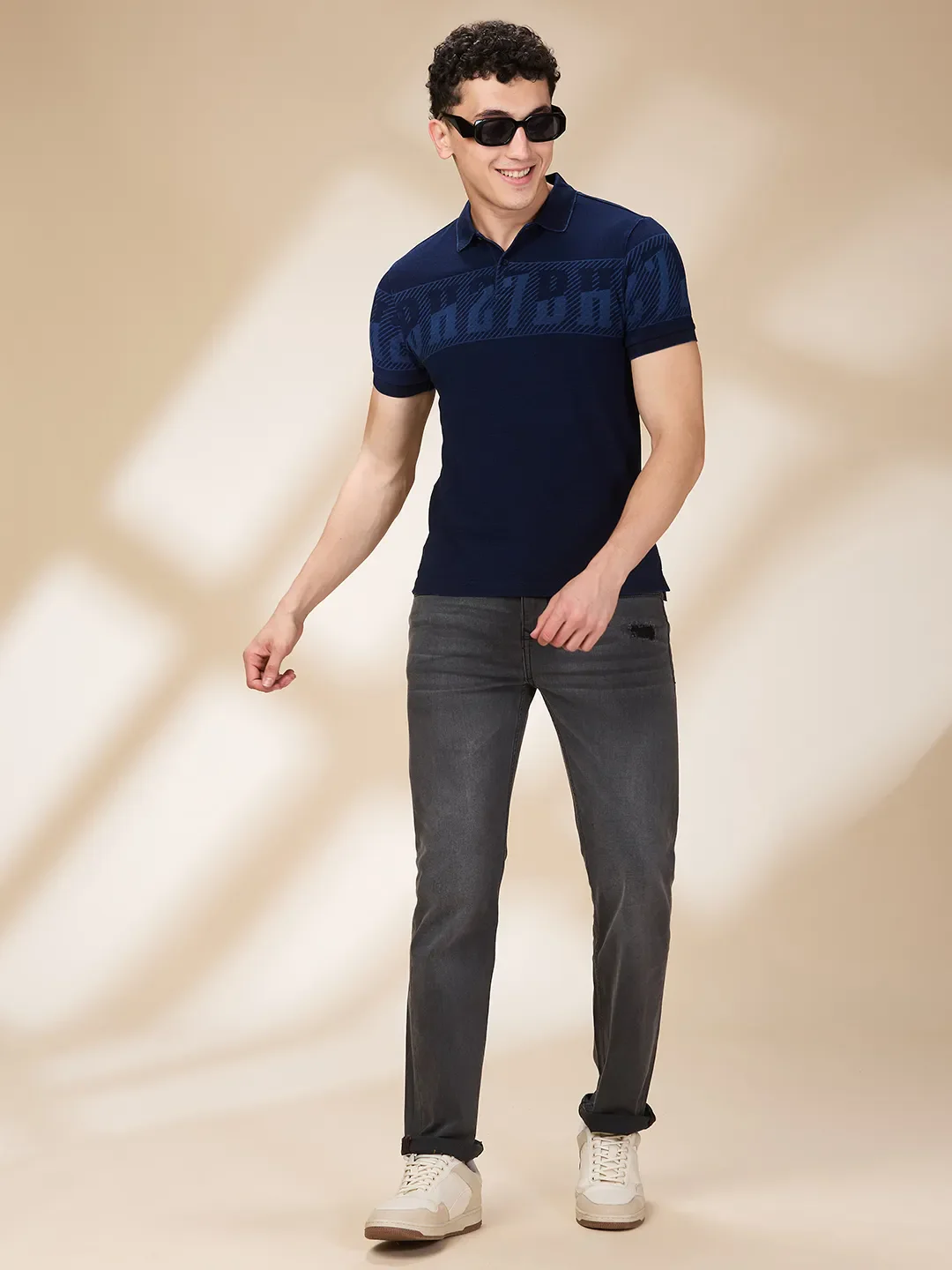 Indigo Regular Fit Men's Polo T-shirt by Being Human Clothing - Image 6