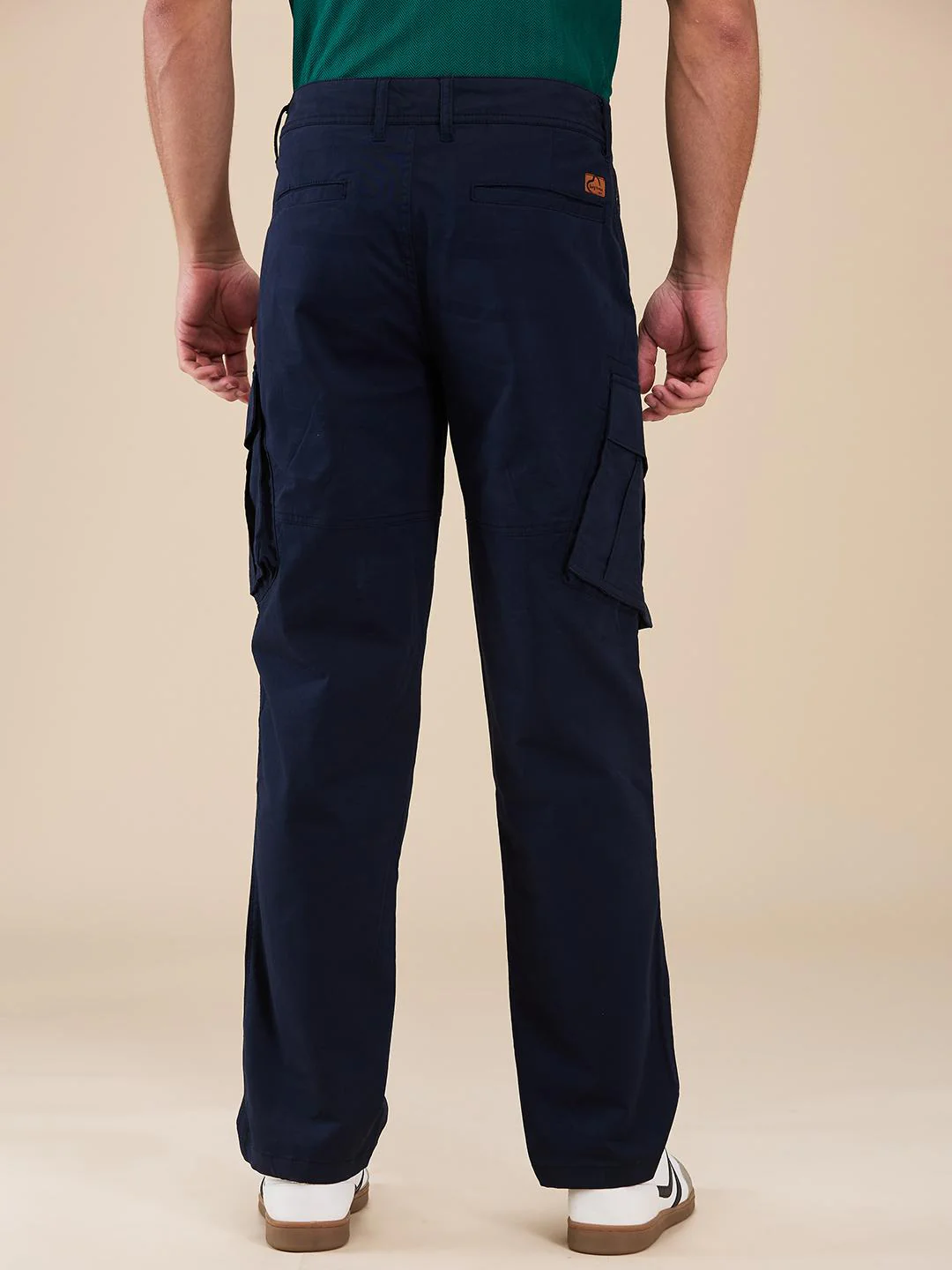 Navy Slim Fit Cargo For Men By Being Human Clothing - Image 3