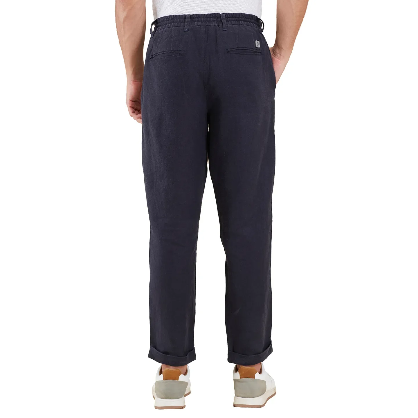 Navy Regular Fit Joggers For Men By Being Human Clothing - Image 3
