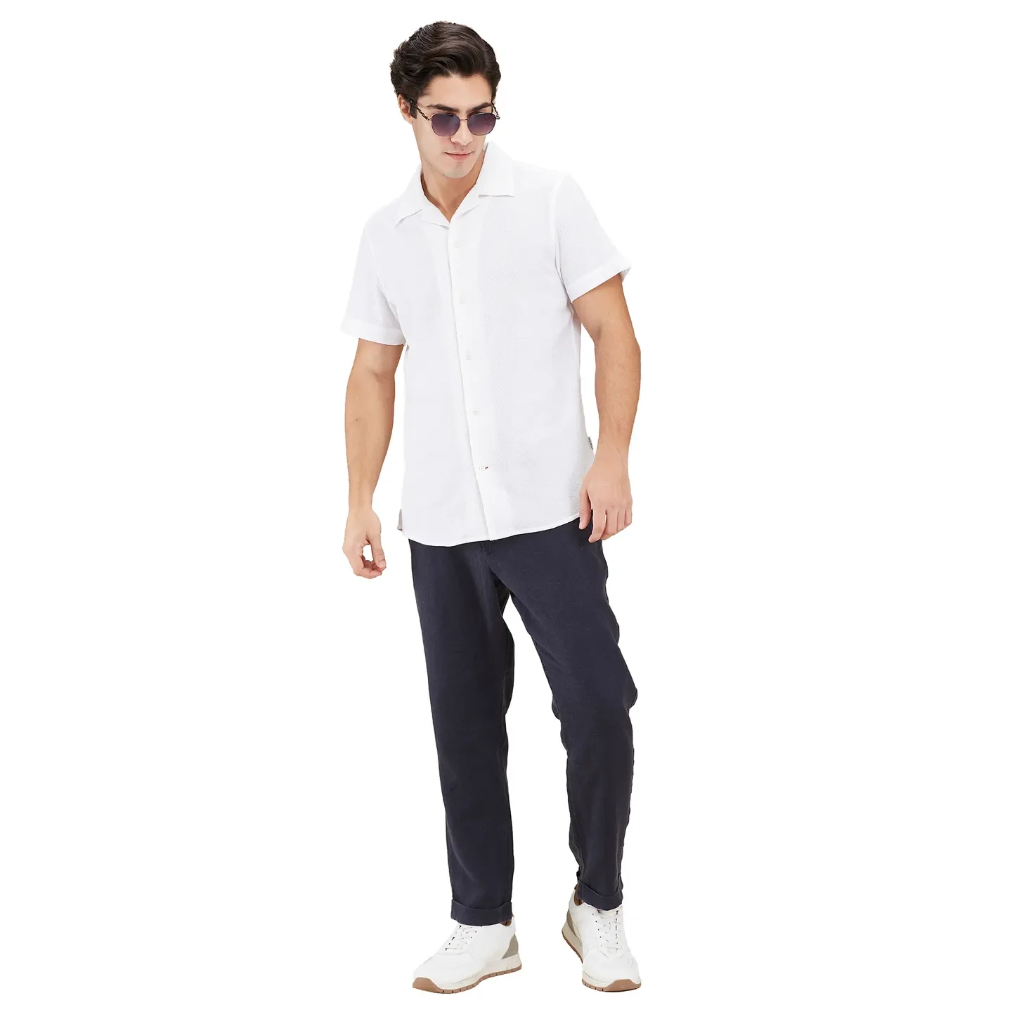 Navy Regular Fit Joggers For Men By Being Human Clothing - Image 6