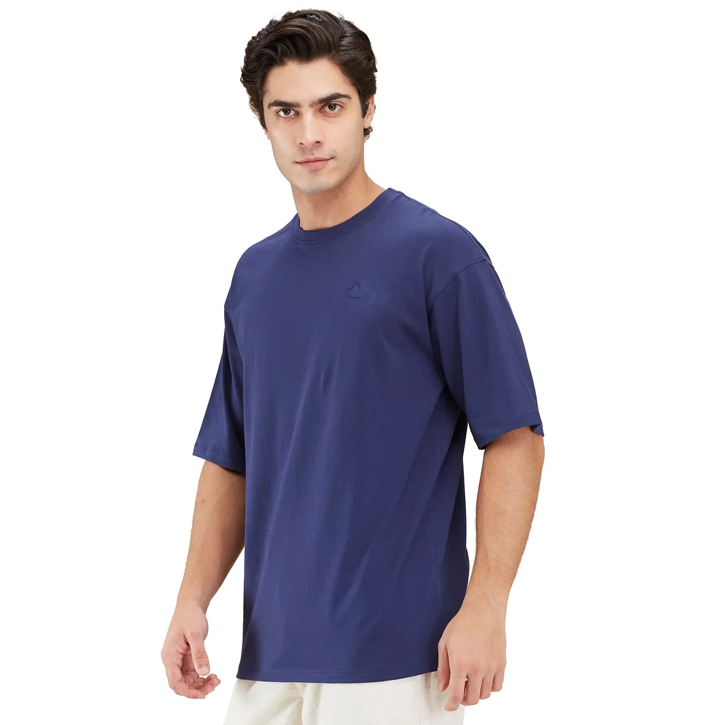 Navy Easy Fit Round Neck Men's T-Shirt by Being Human Clothing - Image 4
