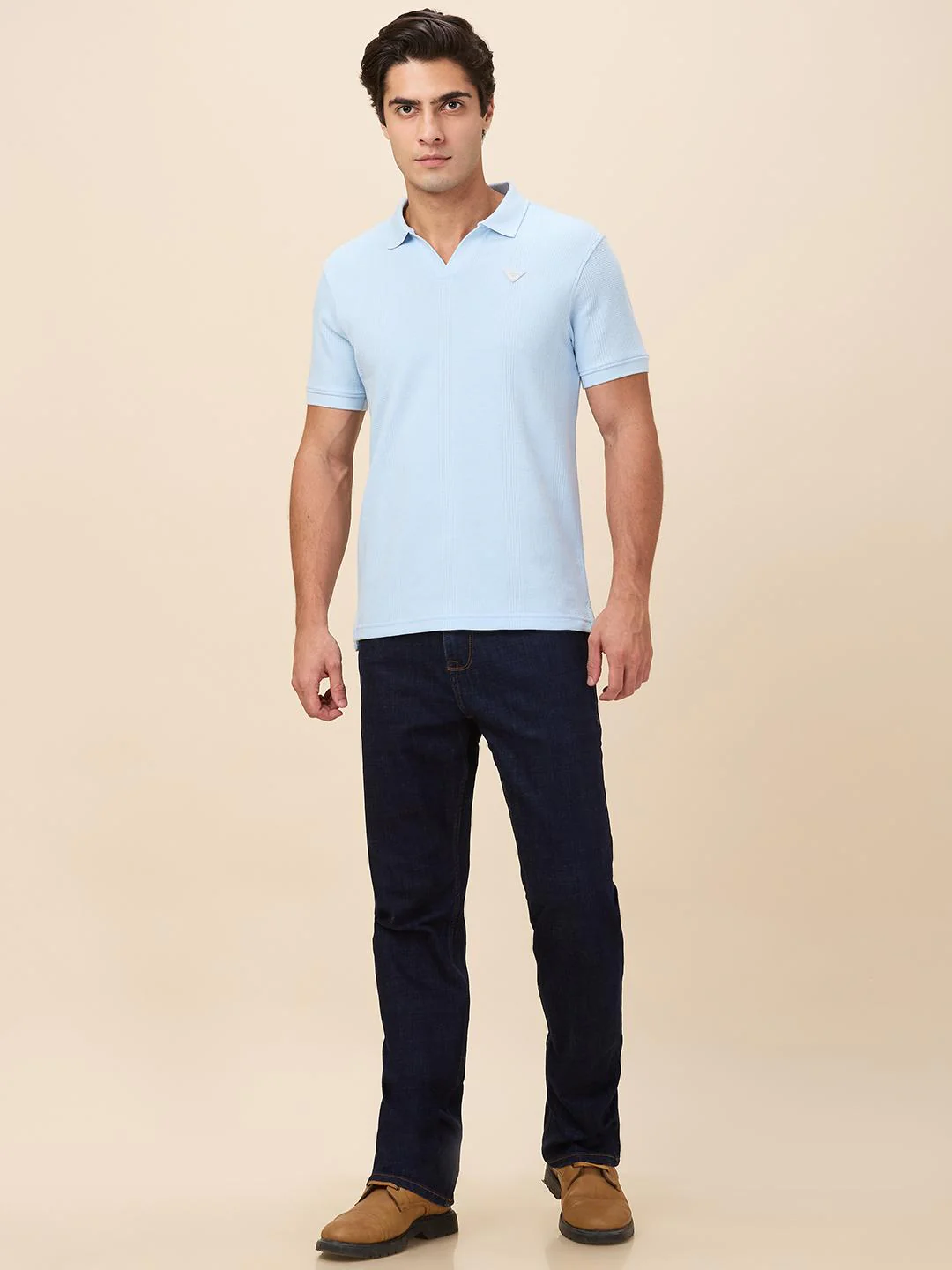 Dark Blue Boot Cut Fit Denims For Men By Being Human Clothing - Image 5
