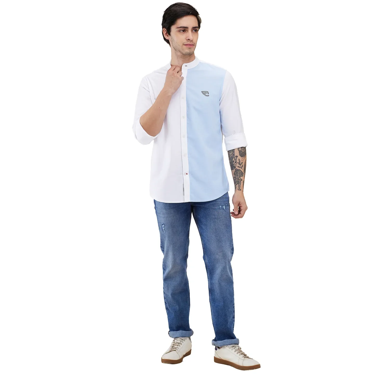 Blue Straight Fit Men's Denims by Being Human Clothing - Image 2