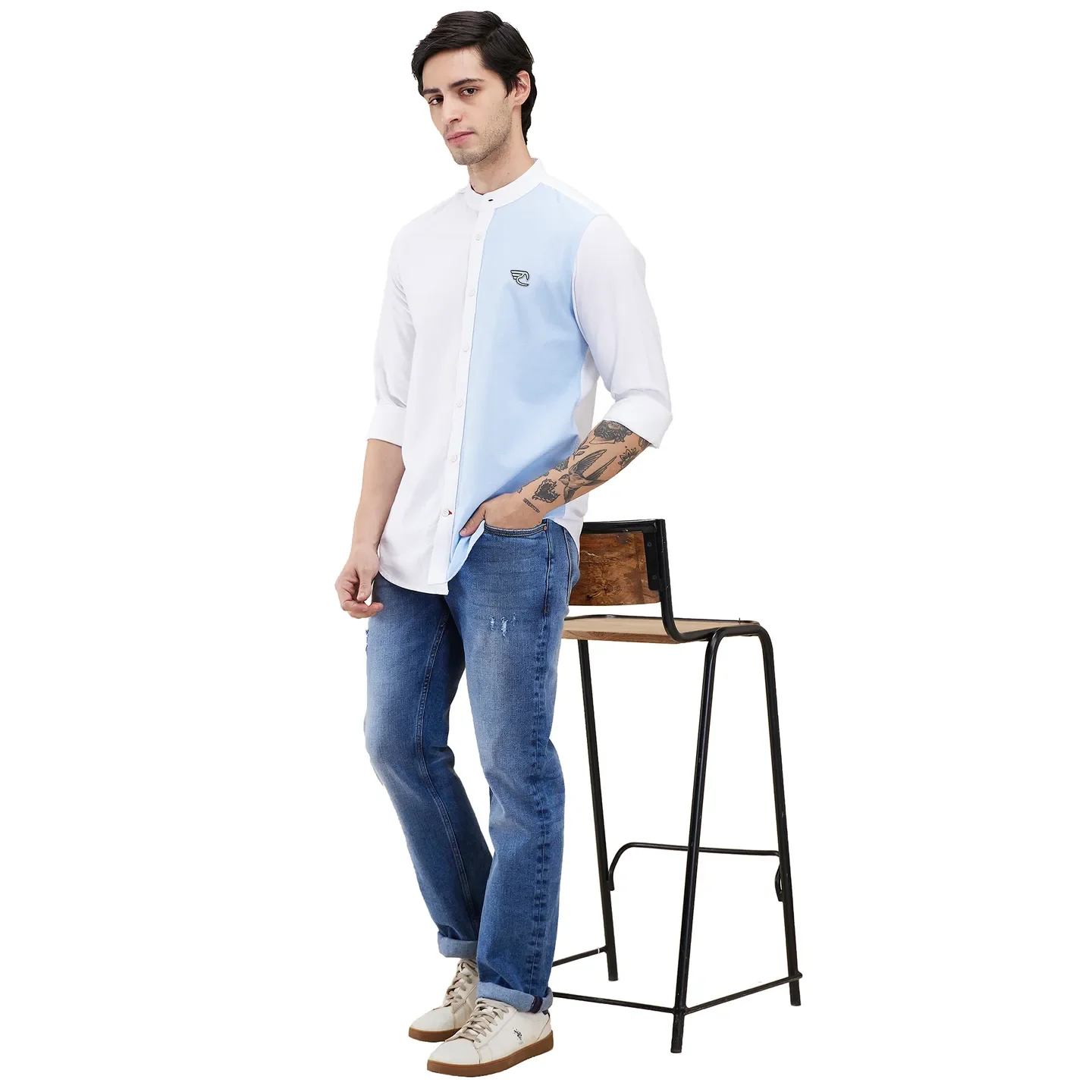 Blue Straight Fit Men's Denims by Being Human Clothing - Image 6