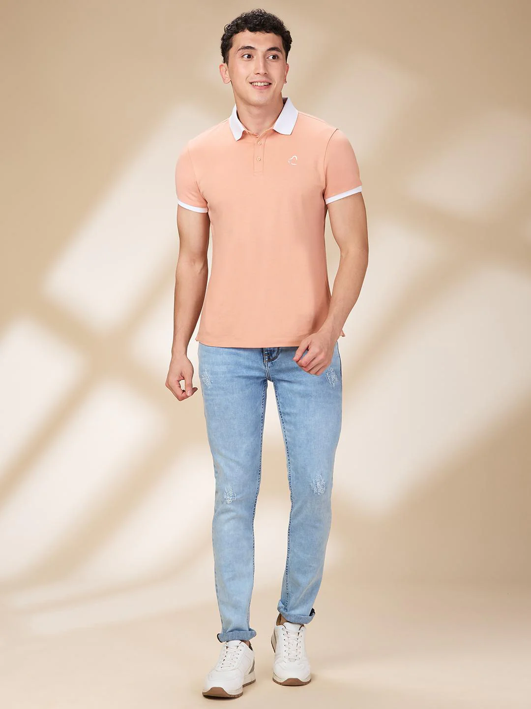 Light Blue Slim Fit Denims For Men By Being Human Clothing - Image 5