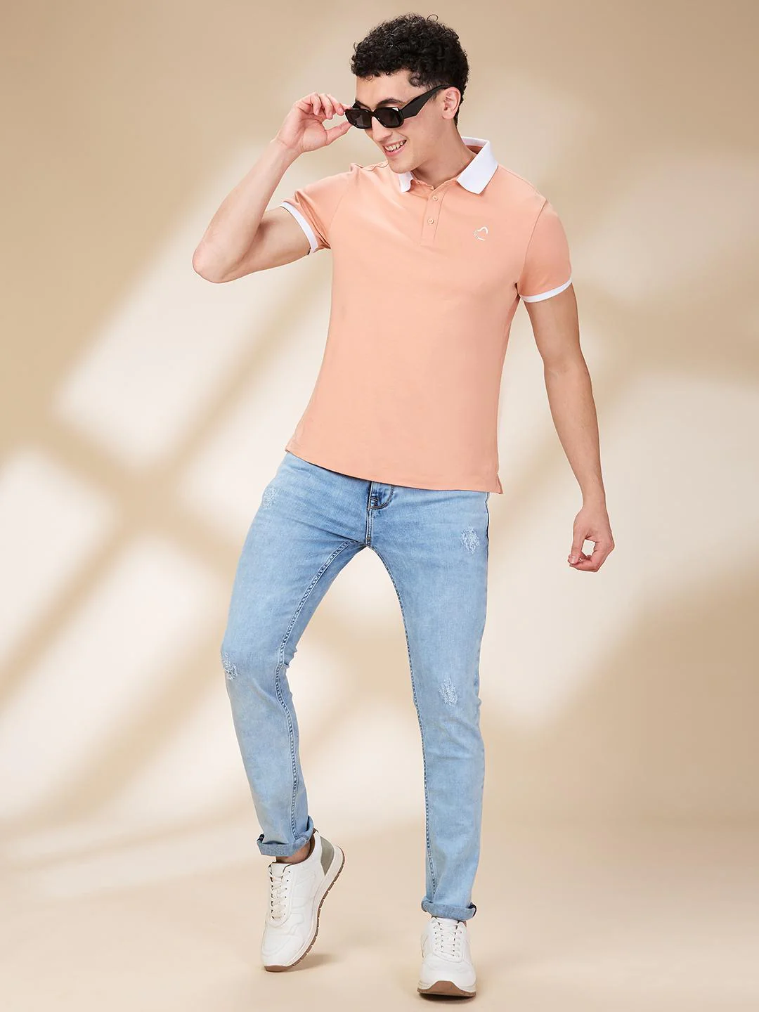 Light Blue Slim Fit Denims For Men By Being Human Clothing - Image 6