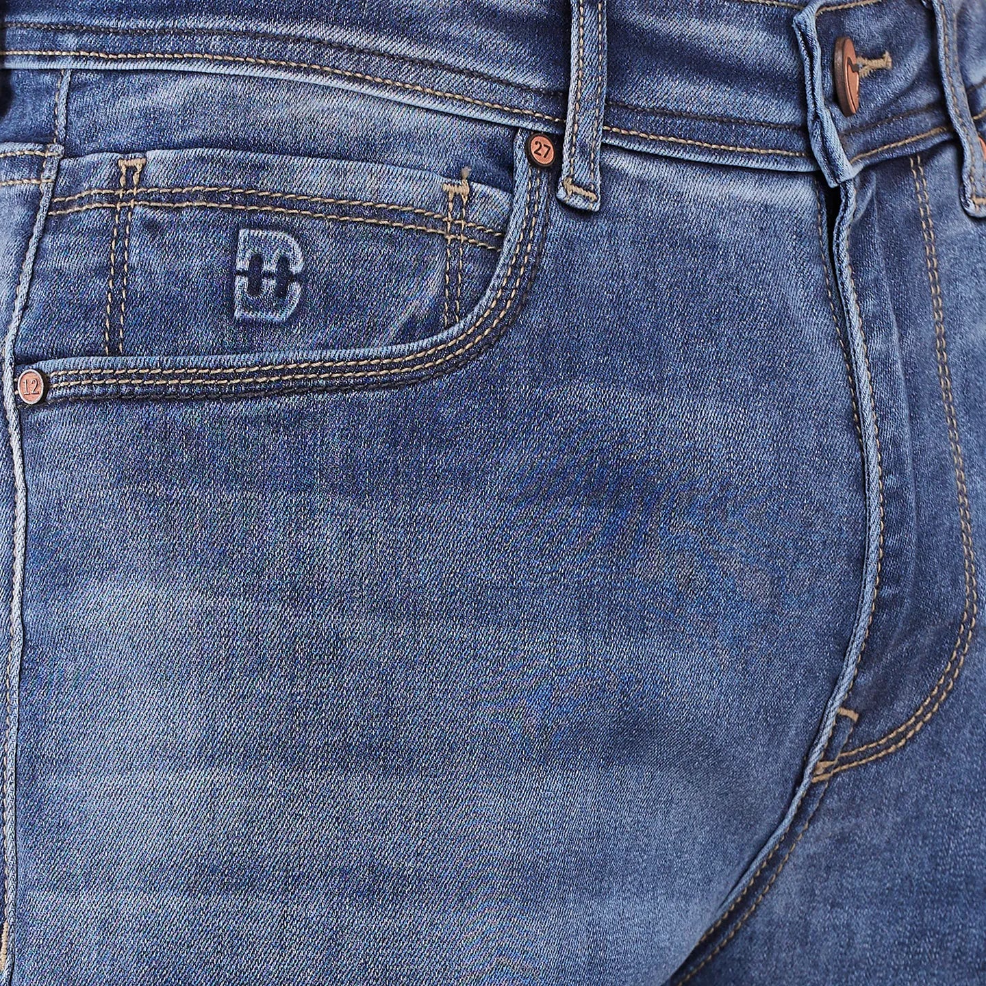 Blue Boot Cut Fit Men's Denims by Being Human Clothing - Image 5