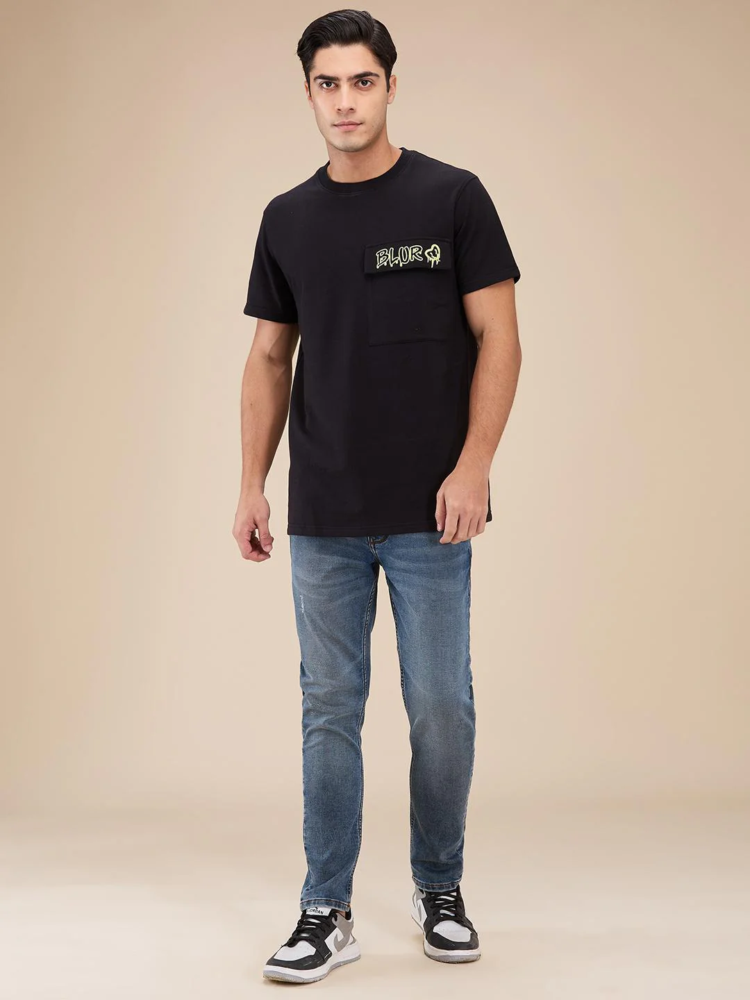 Blue Straight Fit Denims For Men By Being Human Clothing - Image 5