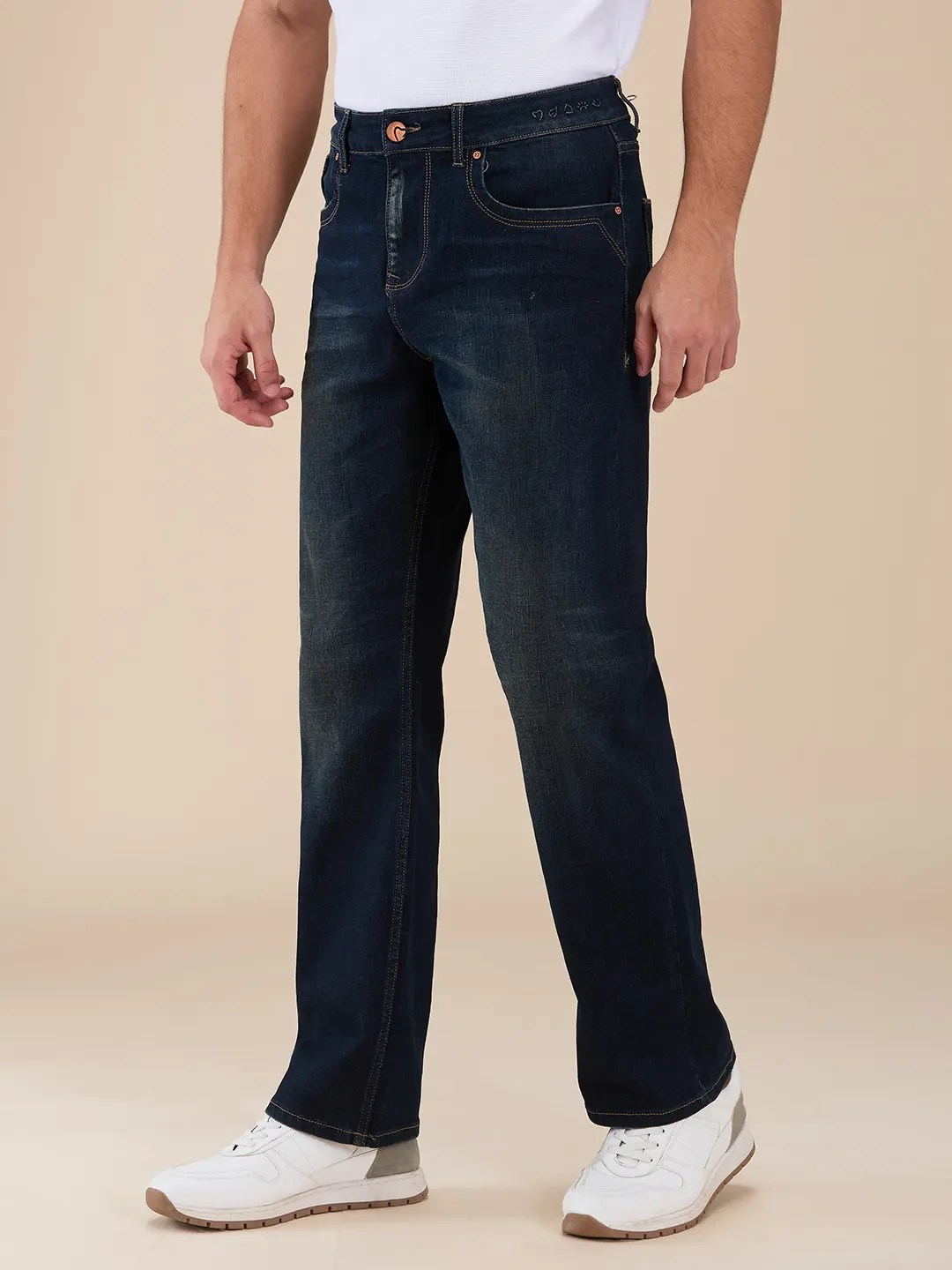 Blue Boot Cut Fit Men's Denims by Being Human Clothing - Image 4