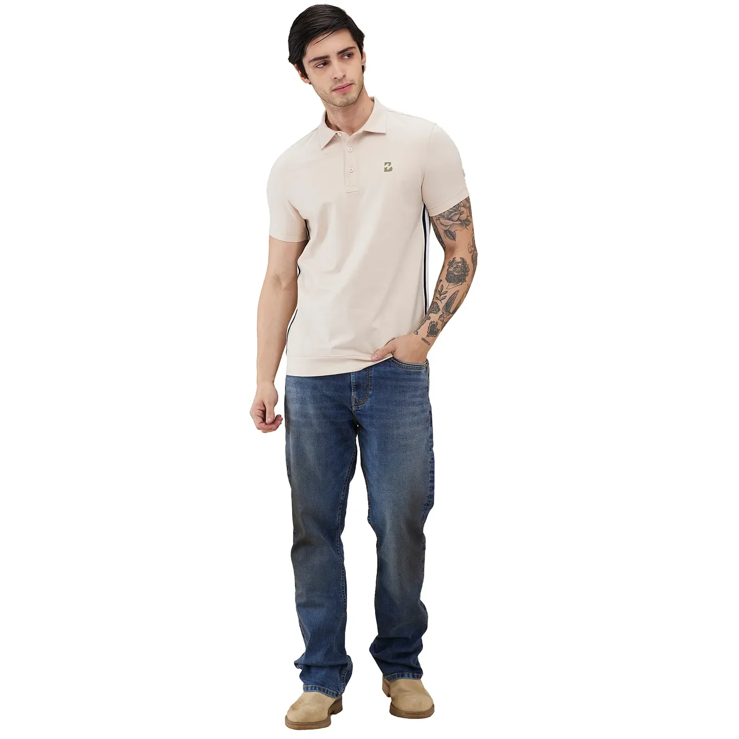 Blue Boot Cut Fit Denims For Men By Being Human Clothing - Image 2