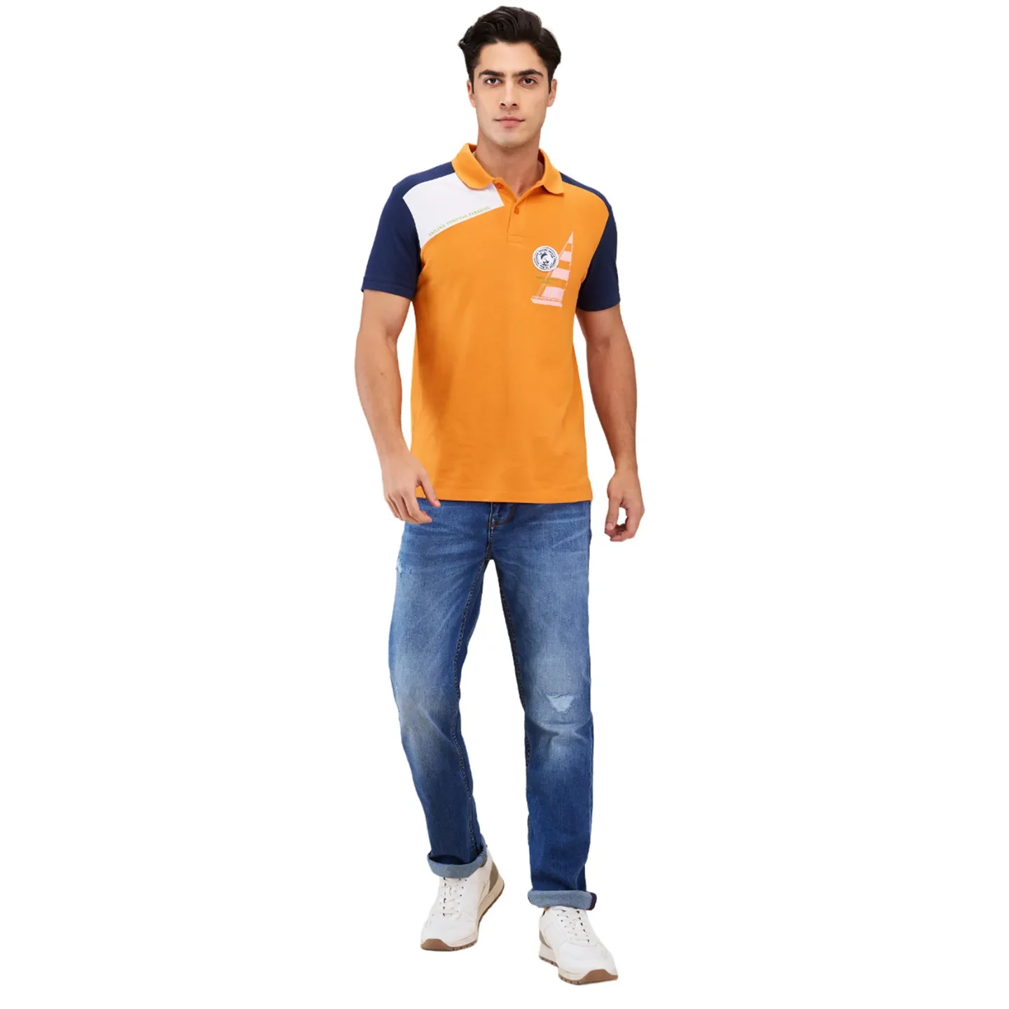Blue Straight Fit Denims For Men By Being Human Clothing - Image 2