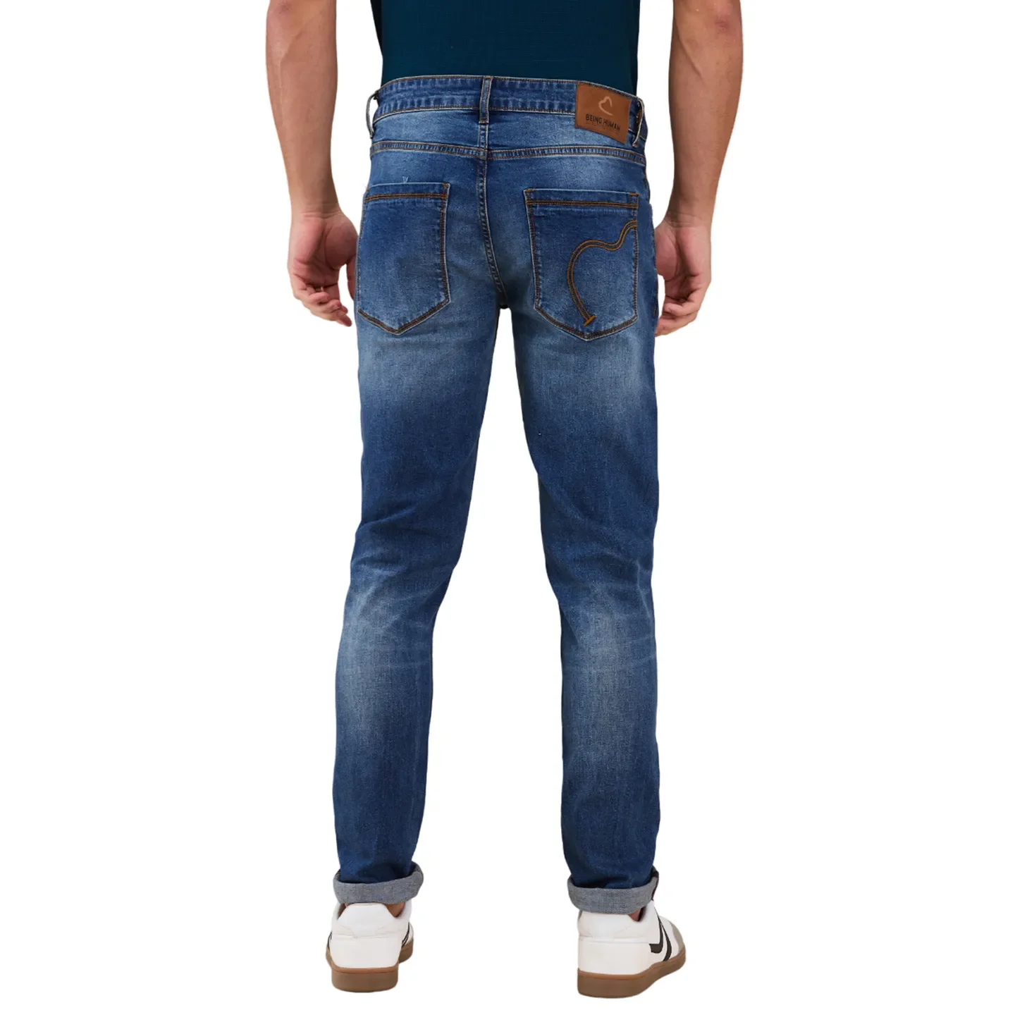 Blue Skinny Fit Denims For Men By Being Human Clothing - Image 3