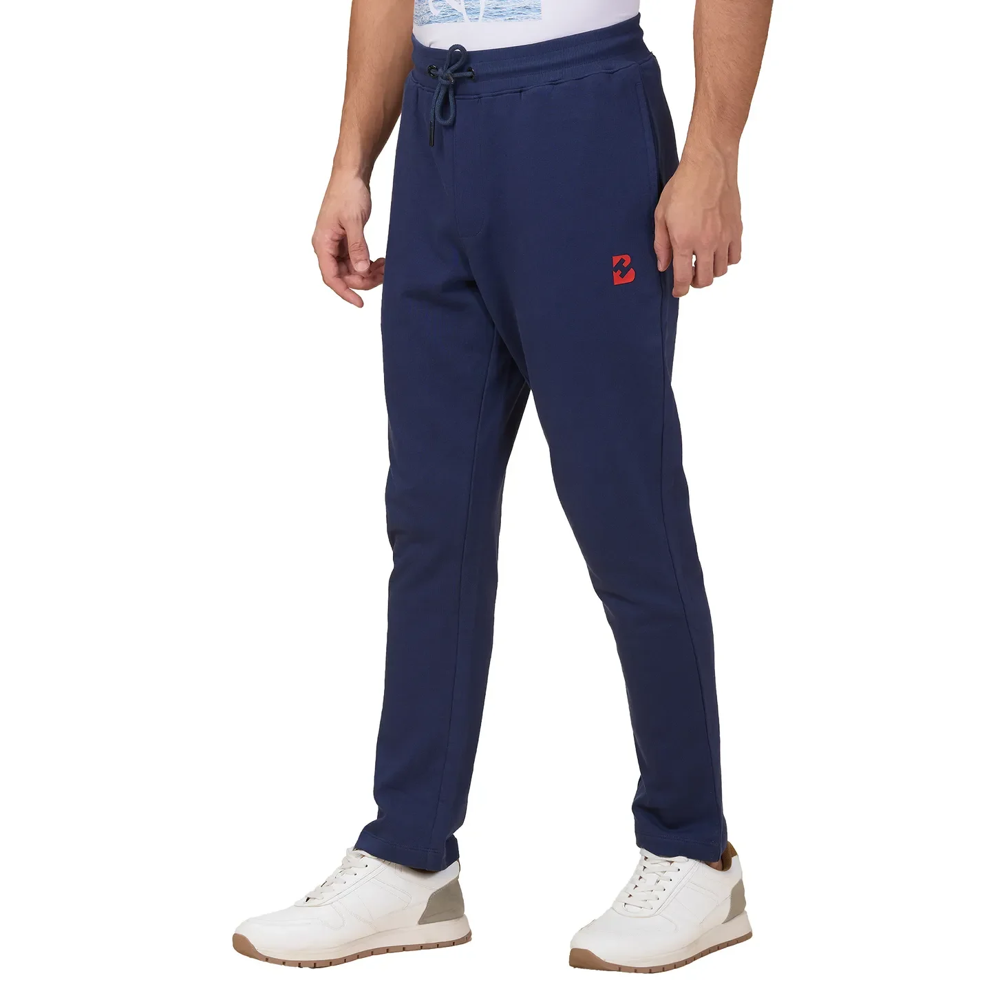 Midnight Blue Regular Fit Track Pants For Men By Being Human Clothing - Image 4