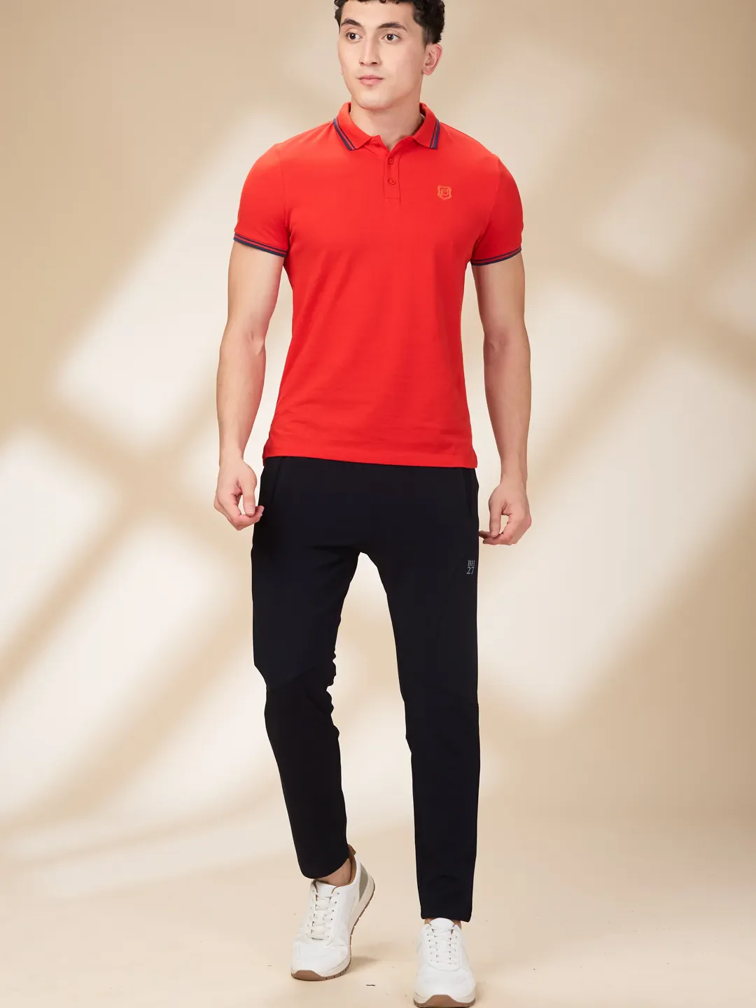 Navy Blue Regular Fit Track Pants For Men By Being Human Clothing - Image 2