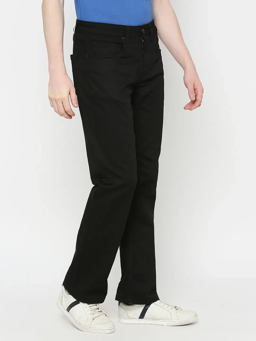 Black Boot Cut Fit Men's Denims by Being Human Clothing - Image 3