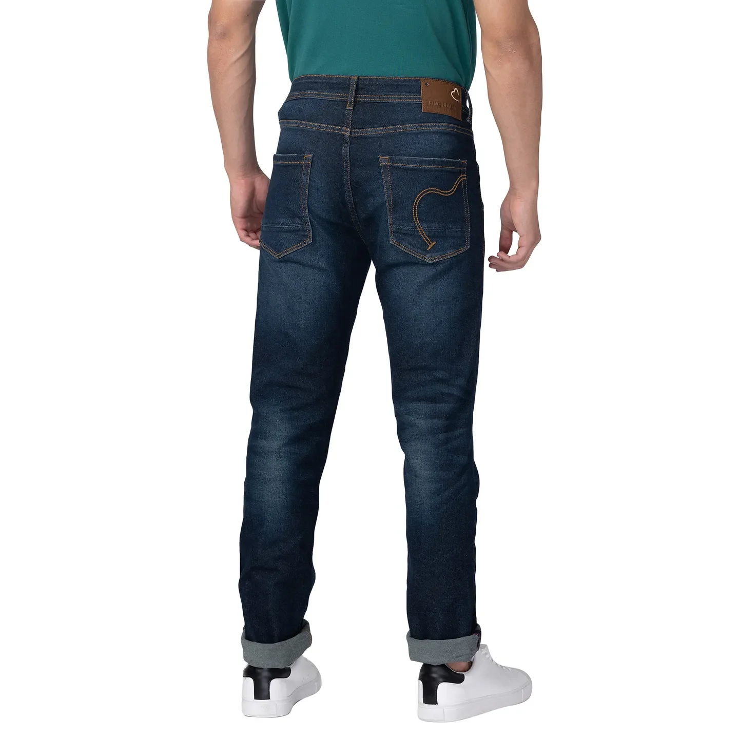 Black Boot Cut Fit Men's Denims by Being Human Clothing - Image 3