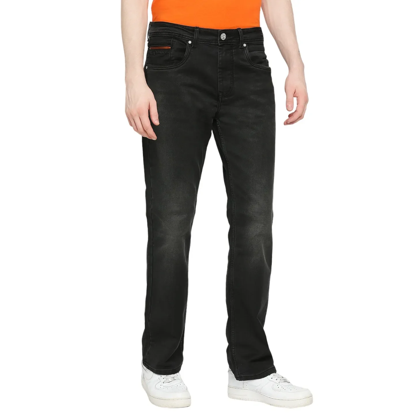 Black Boot Cut Fit Men's Denims by Being Human Clothing - Image 3