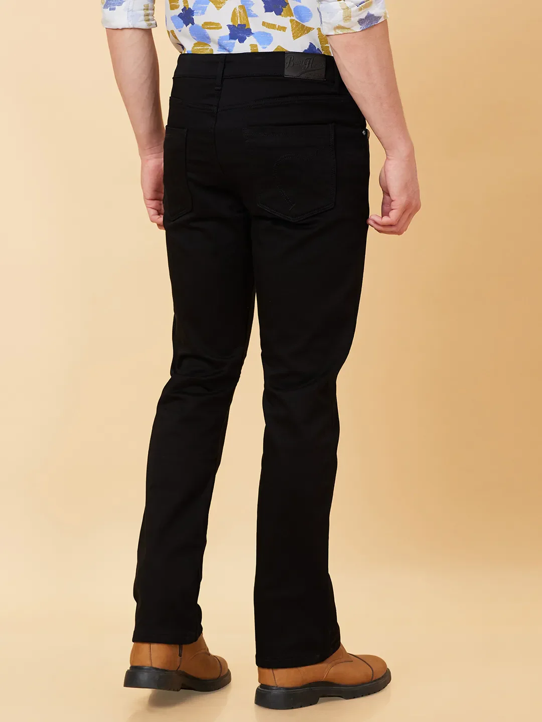 Black Boot Cut Fit Men's Denims by Being Human Clothing - Image 4