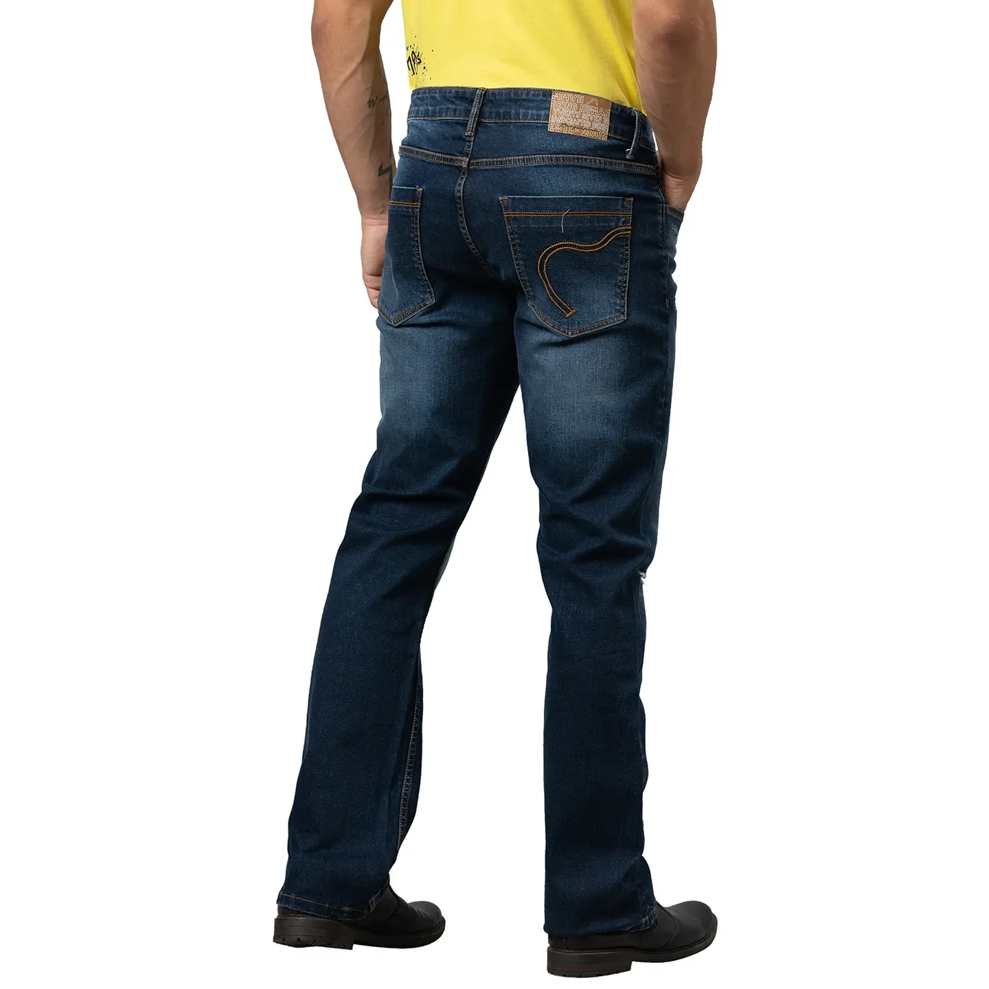 Blue Boot Cut Fit Men's Denims by Being Human Clothing - Image 3