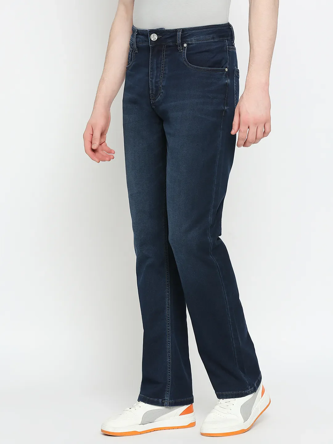 Blue Boot Cut Fit Men's Denims by Being Human Clothing - Image 2