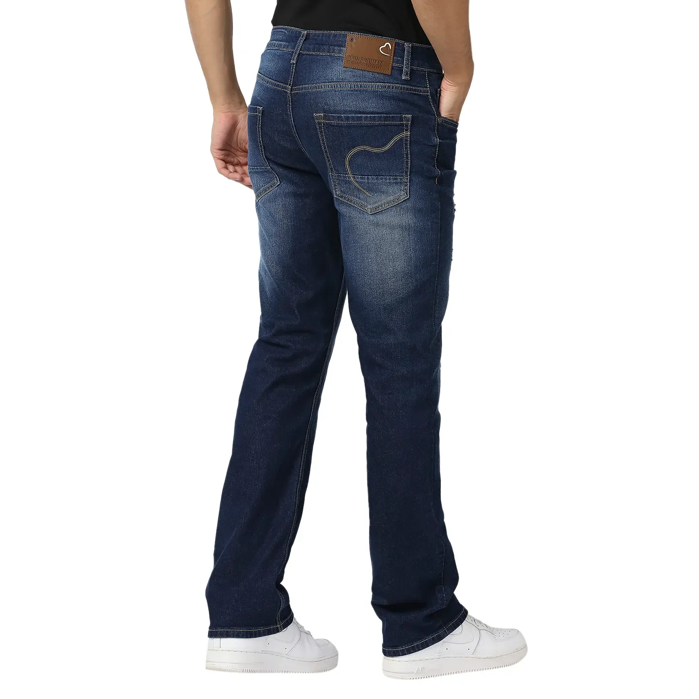 Blue Boot Cut Fit Men's Denims by Being Human Clothing - Image 4
