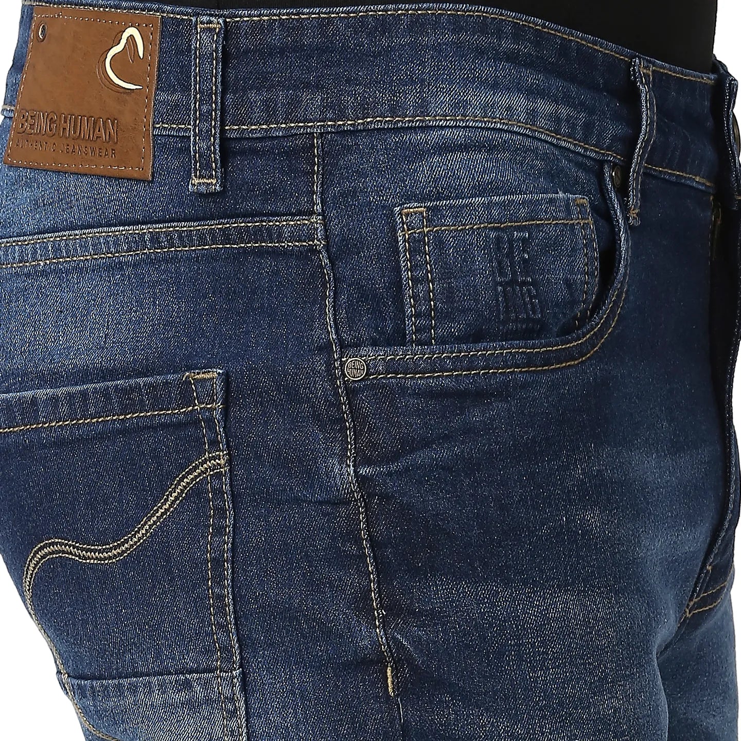 Blue Boot Cut Fit Men's Denims by Being Human Clothing - Image 5