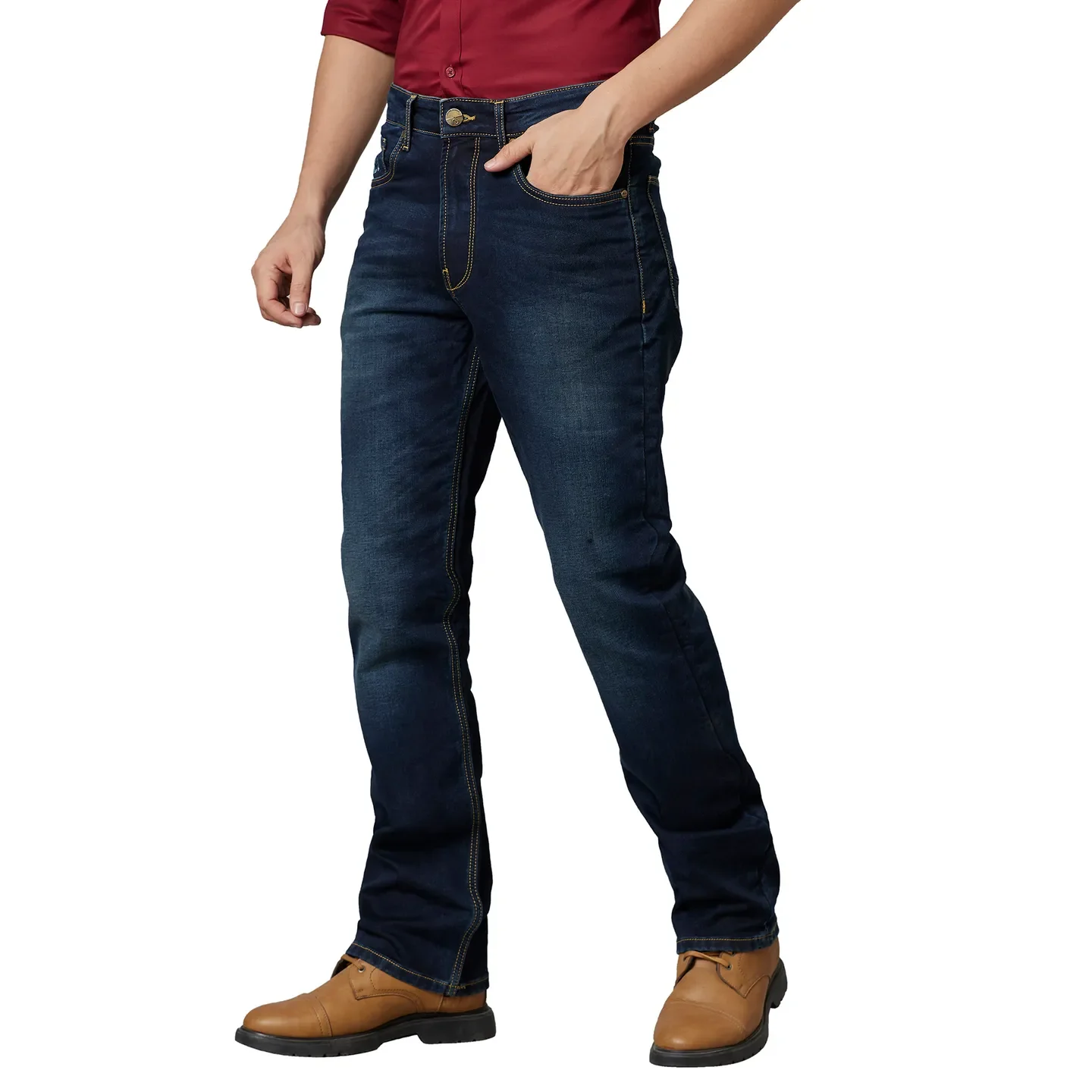 Blue Boot Cut Fit Men's Denims by Being Human Clothing - Image 3