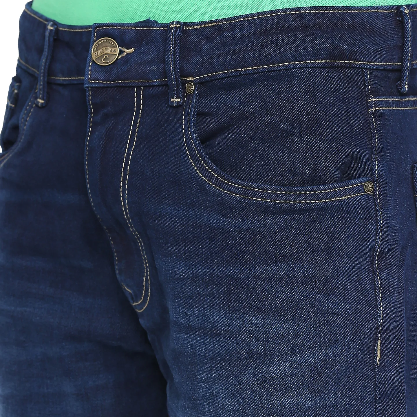 Blue Boot Cut Fit Men's Denims by Being Human Clothing - Image 5
