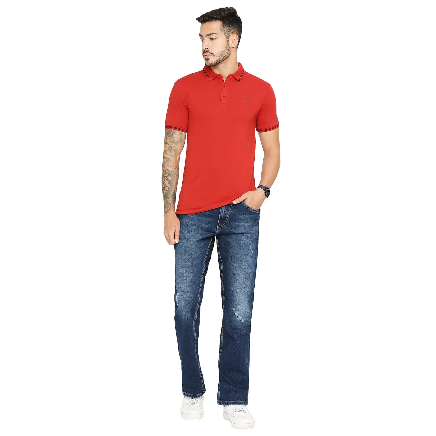 Blue Boot Cut Fit Men's Denims by Being Human Clothing - Image 6