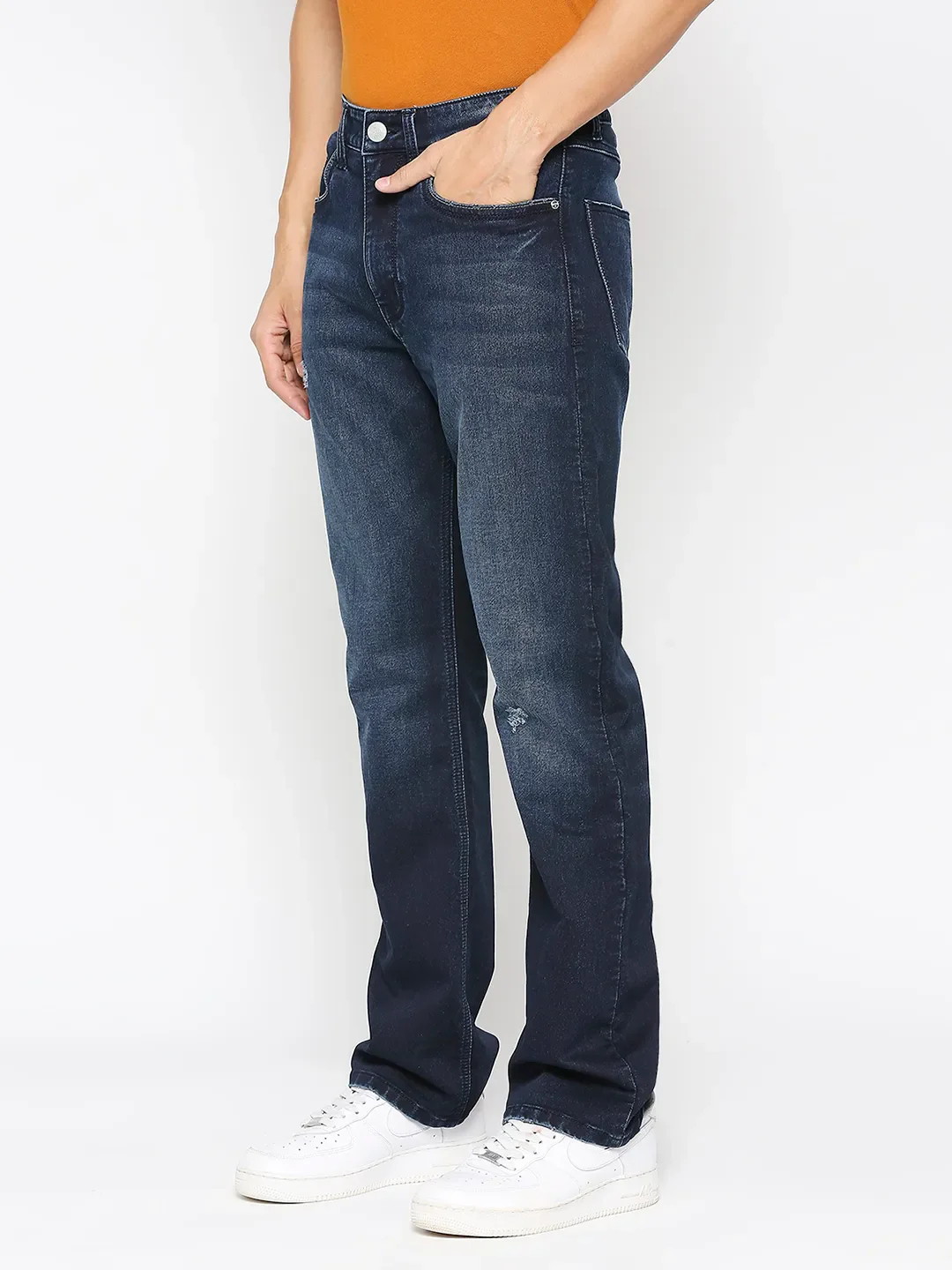 Blue Boot Cut Fit Men's Denims by Being Human Clothing - Image 2