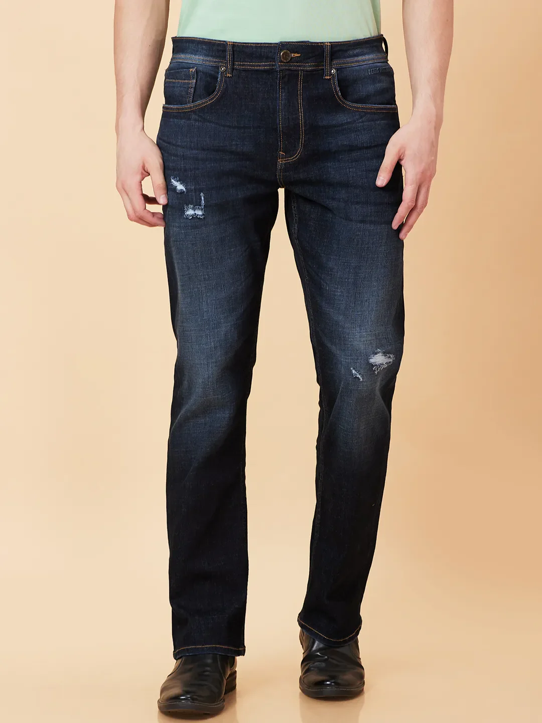 Blue Boot Cut Fit Men's Denims by Being Human Clothing