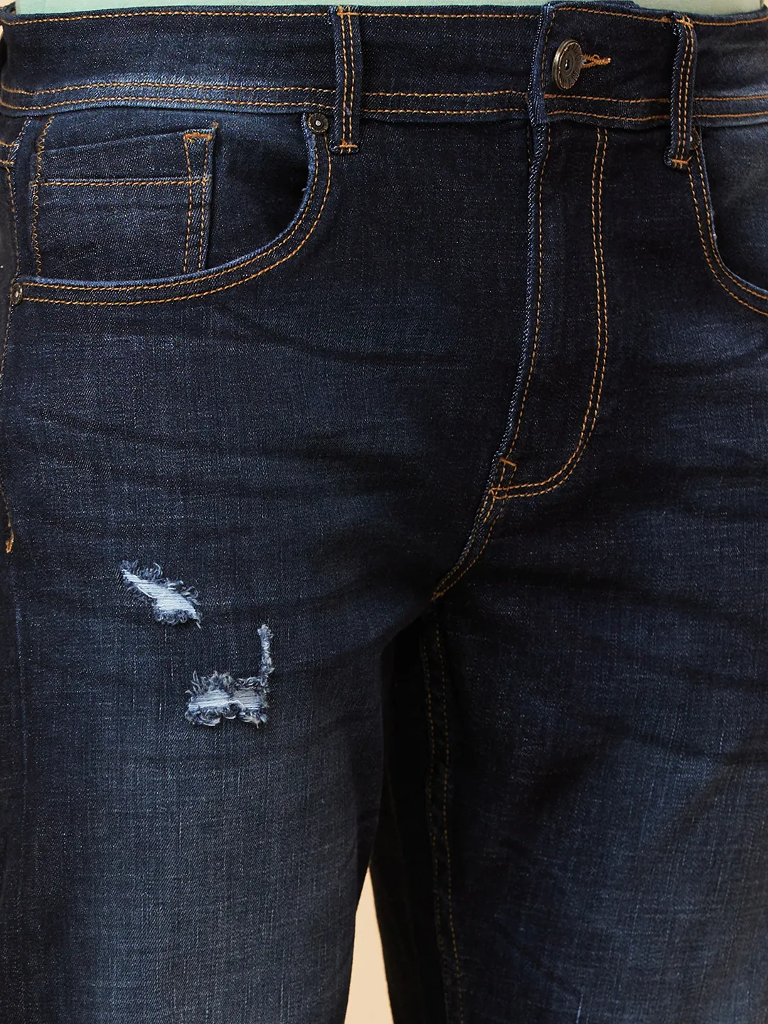 Blue Boot Cut Fit Men's Denims by Being Human Clothing - Image 5