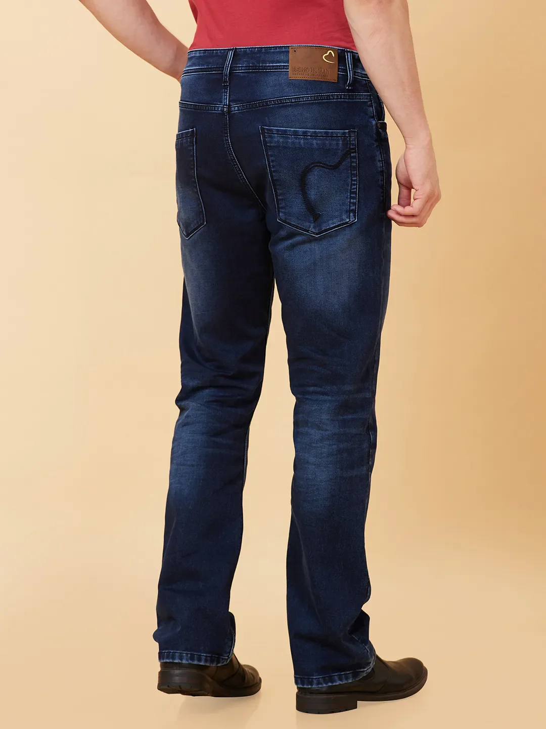 Blue Boot Cut Fit Men's Denims by Being Human Clothing - Image 4