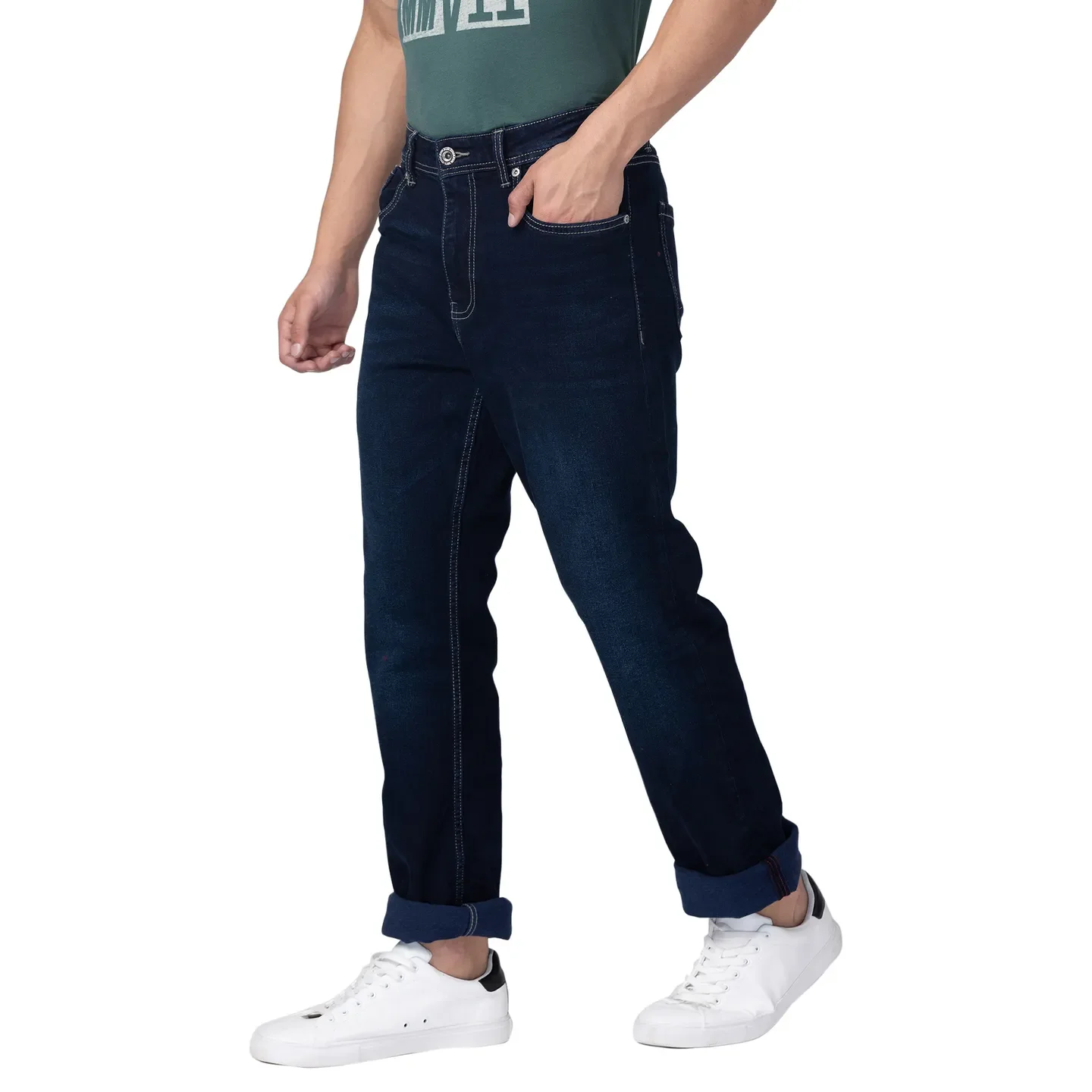 Blue Boot Cut Fit Men's Denims by Being Human Clothing - Image 2