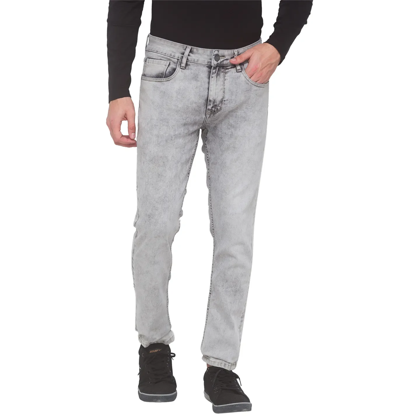 Grey Boot Cut Fit Men's Denims by Being Human Clothing - Image 4