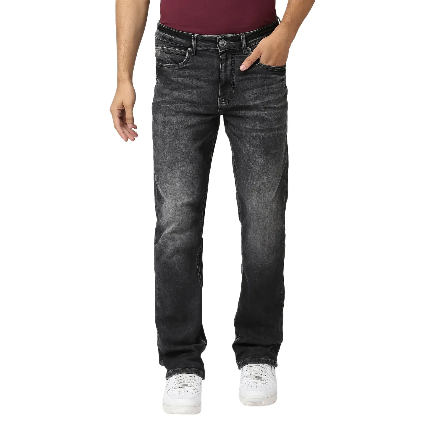 Grey Boot Cut Fit Men's Denims by Being Human Clothing