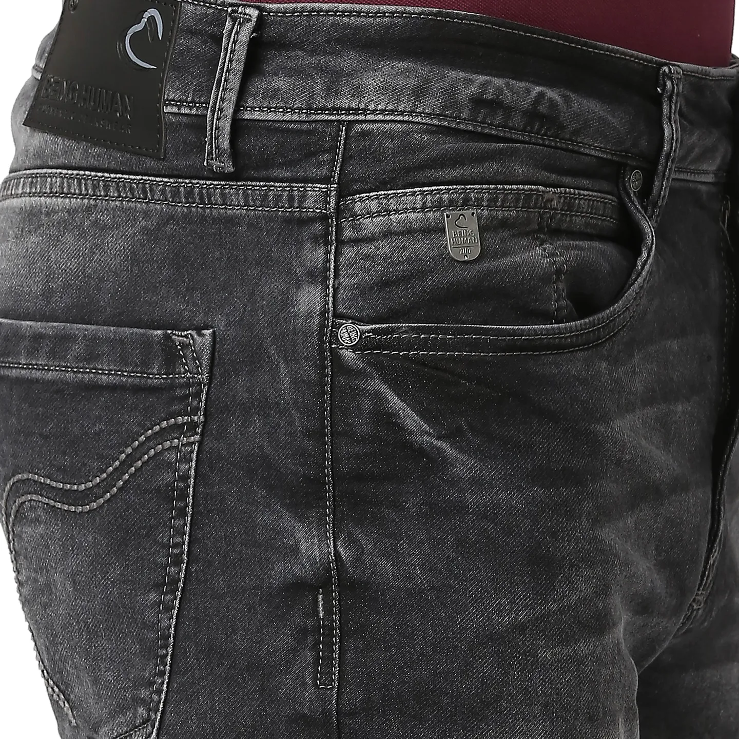 Grey Boot Cut Fit Men's Denims by Being Human Clothing - Image 5