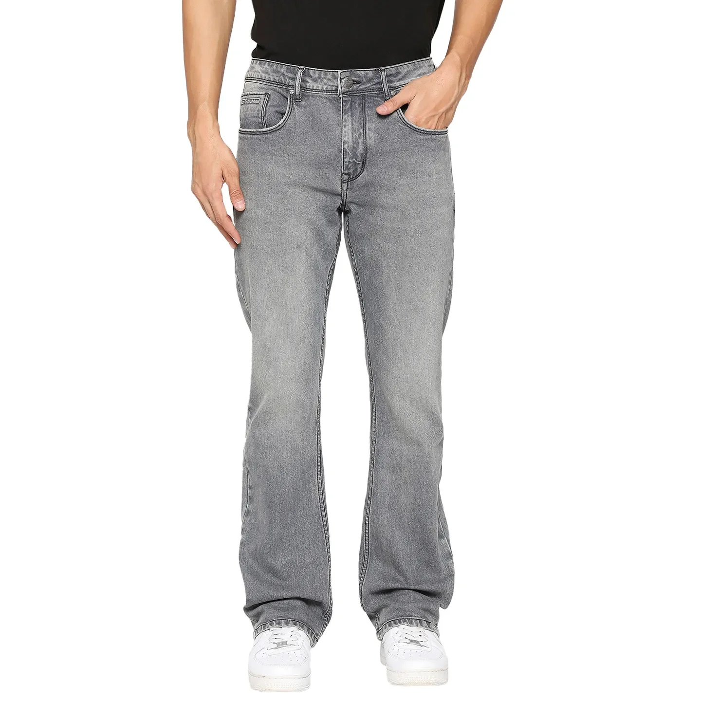 Grey Boot Cut Fit Men's Denims by Being Human Clothing