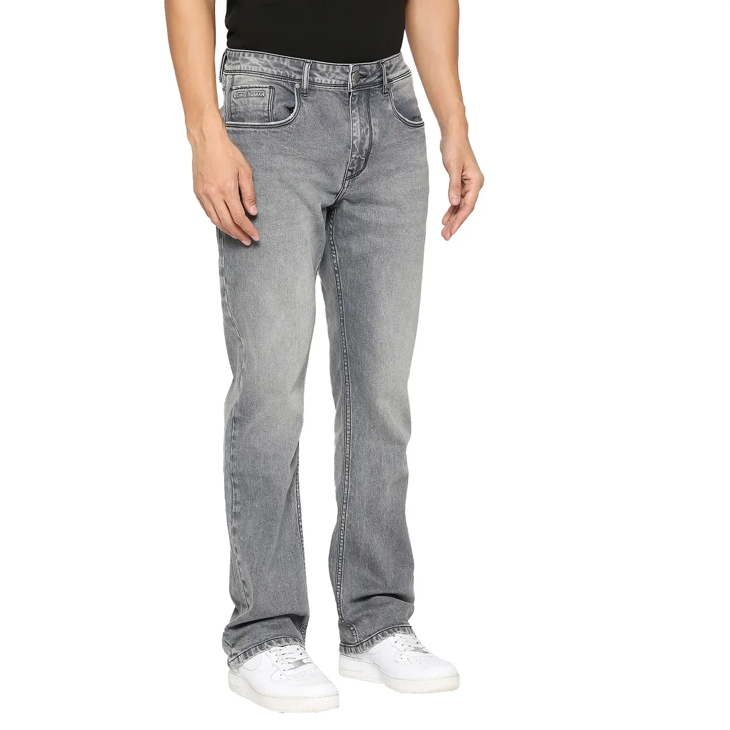 Grey Boot Cut Fit Men's Denims by Being Human Clothing - Image 3