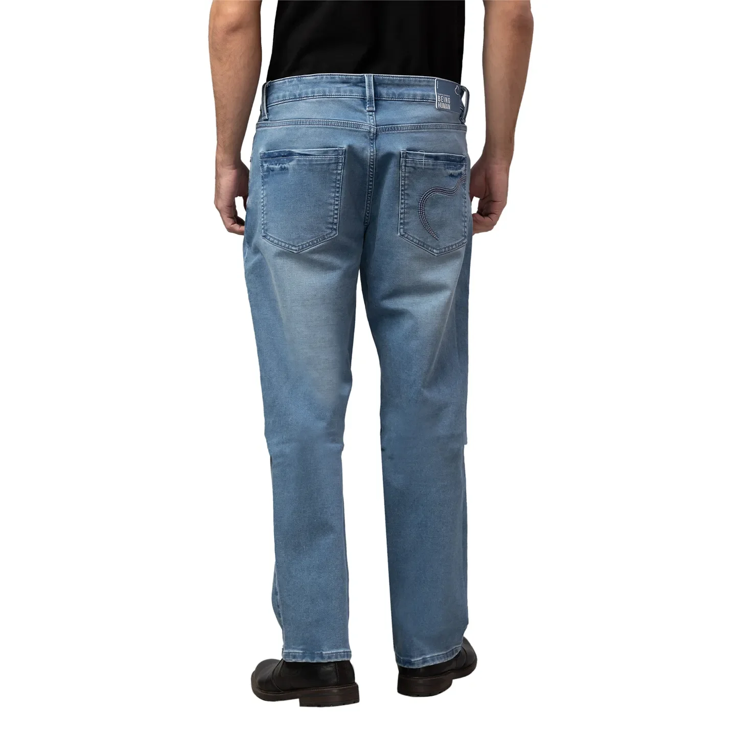 Blue Boot Cut Fit Men's Denims by Being Human Clothing - Image 3