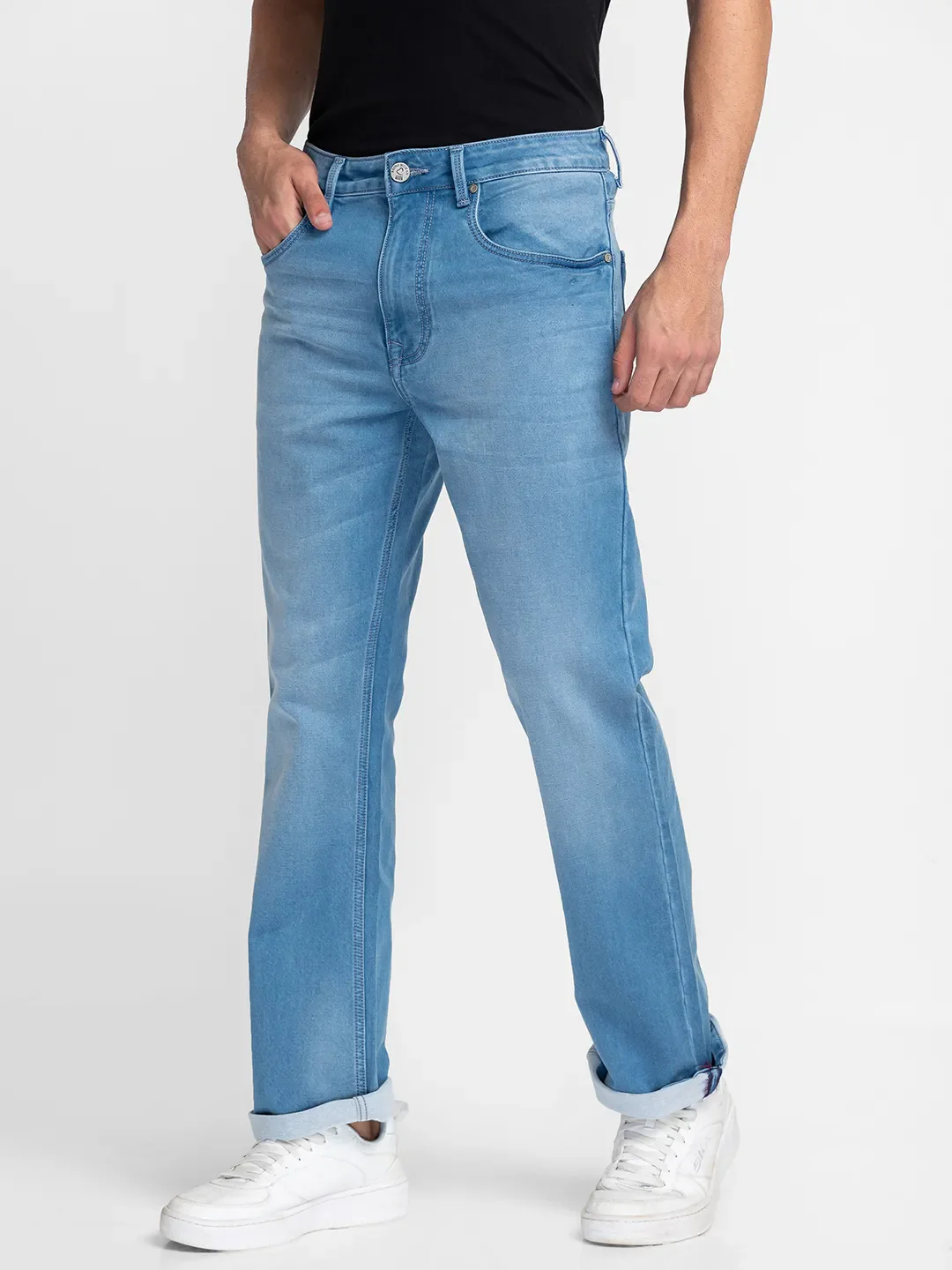 Blue Boot Cut Fit Men's Denims by Being Human Clothing - Image 4