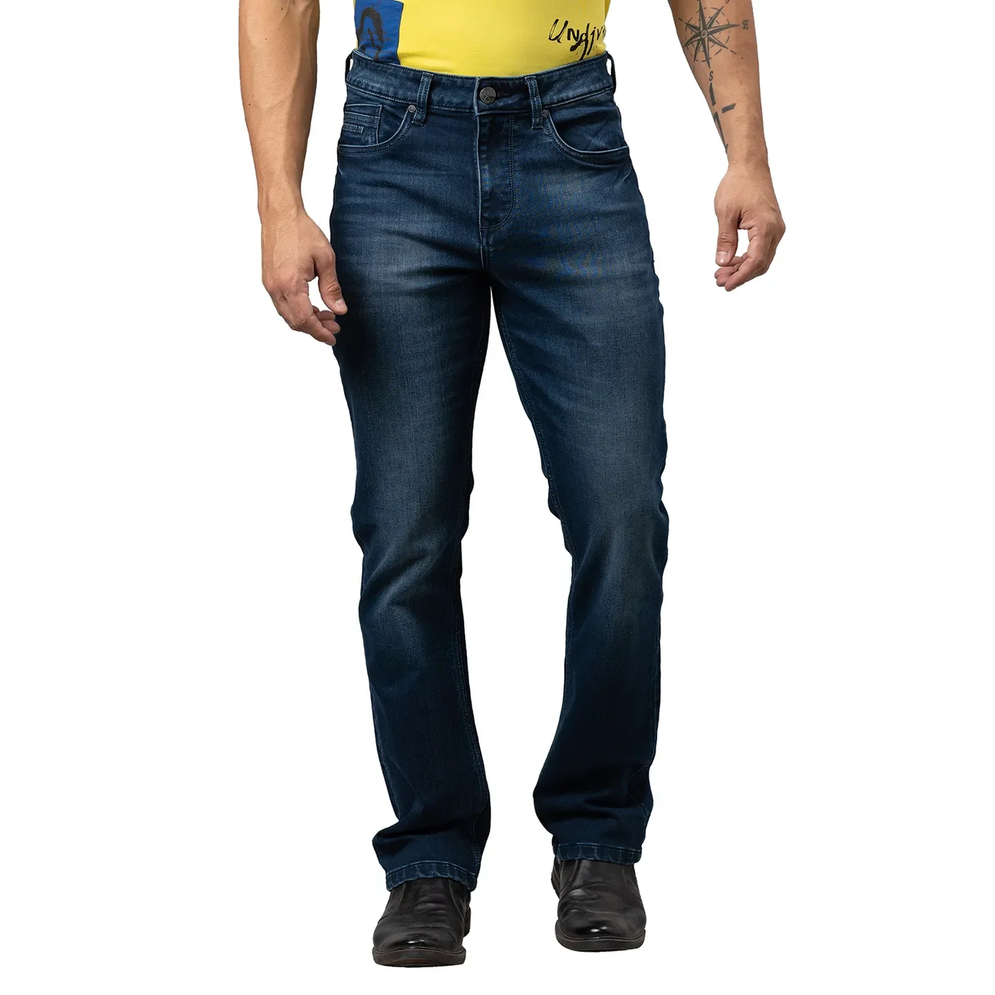 Blue Boot Cut Fit Men's Denims by Being Human Clothing