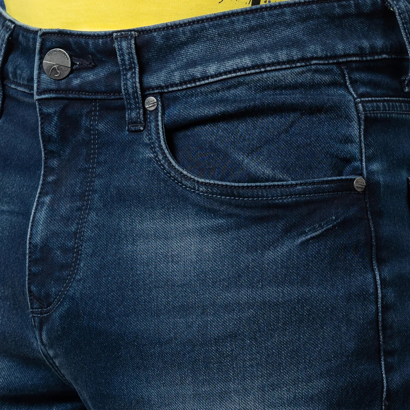 Blue Boot Cut Fit Men's Denims by Being Human Clothing - Image 5